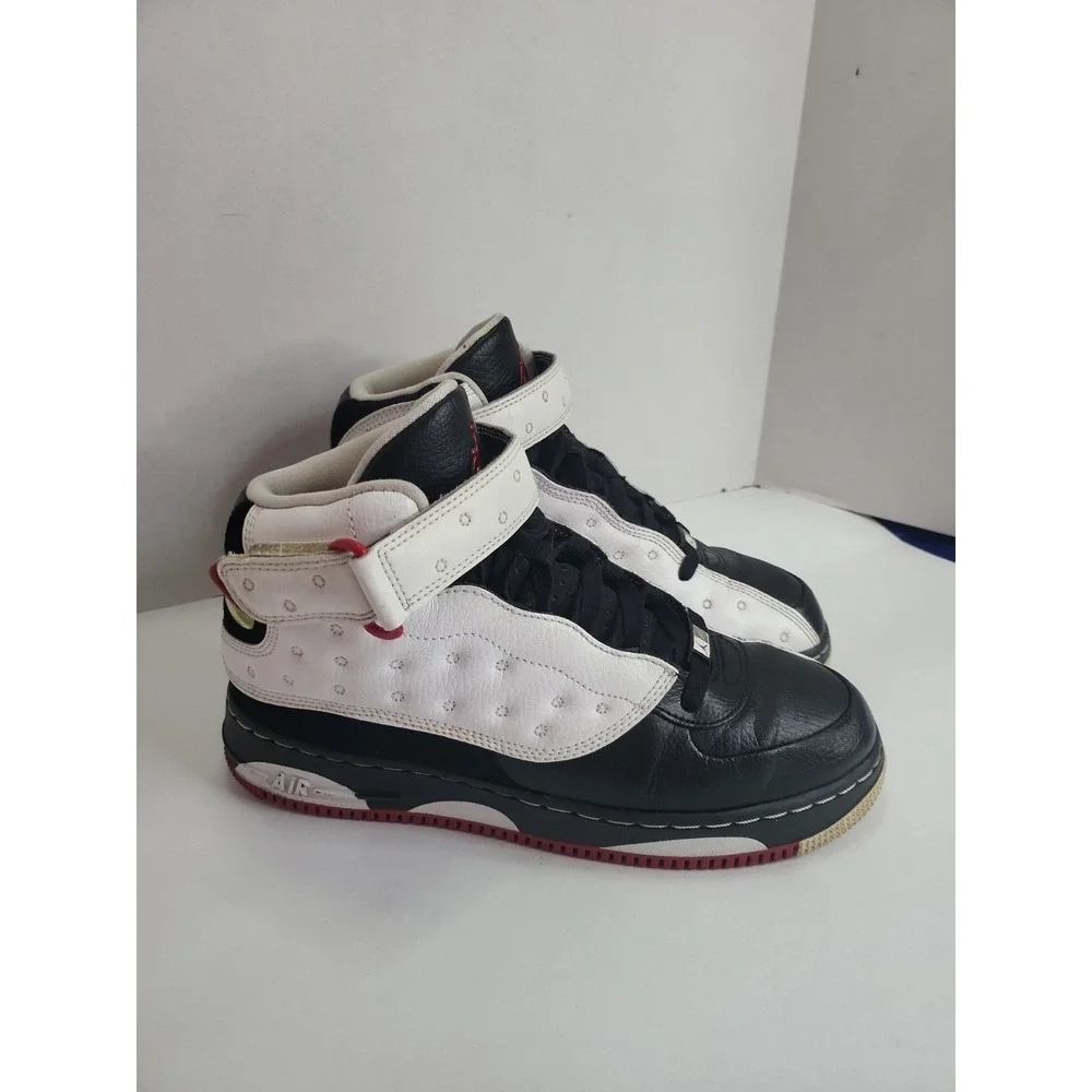 Nike Air Force 1 Fusion Jordan 13 Bred Mens Size 6Y Black Varsity Red 375472-101